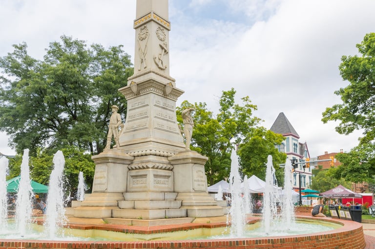 Soldiers' and Sailors' Monument located in Centre Square in Easton, Pennsylvania