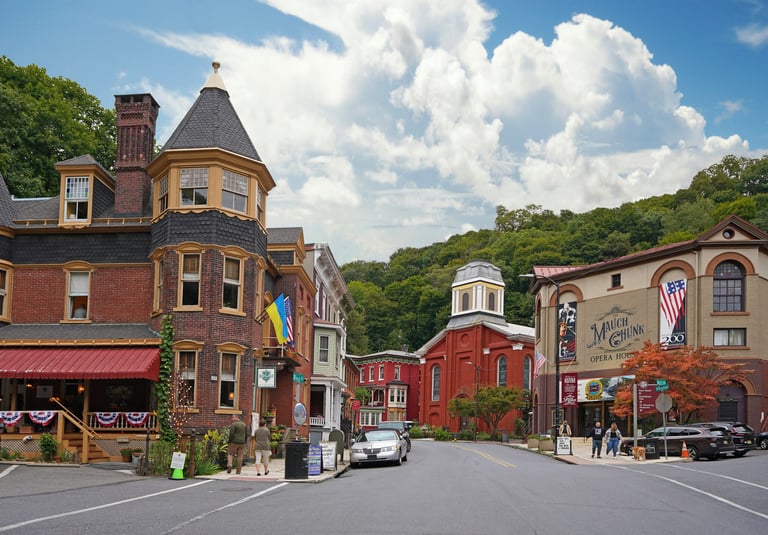 The Mauch Chunk Opera House in historic downtown Jim Thorpe, PA