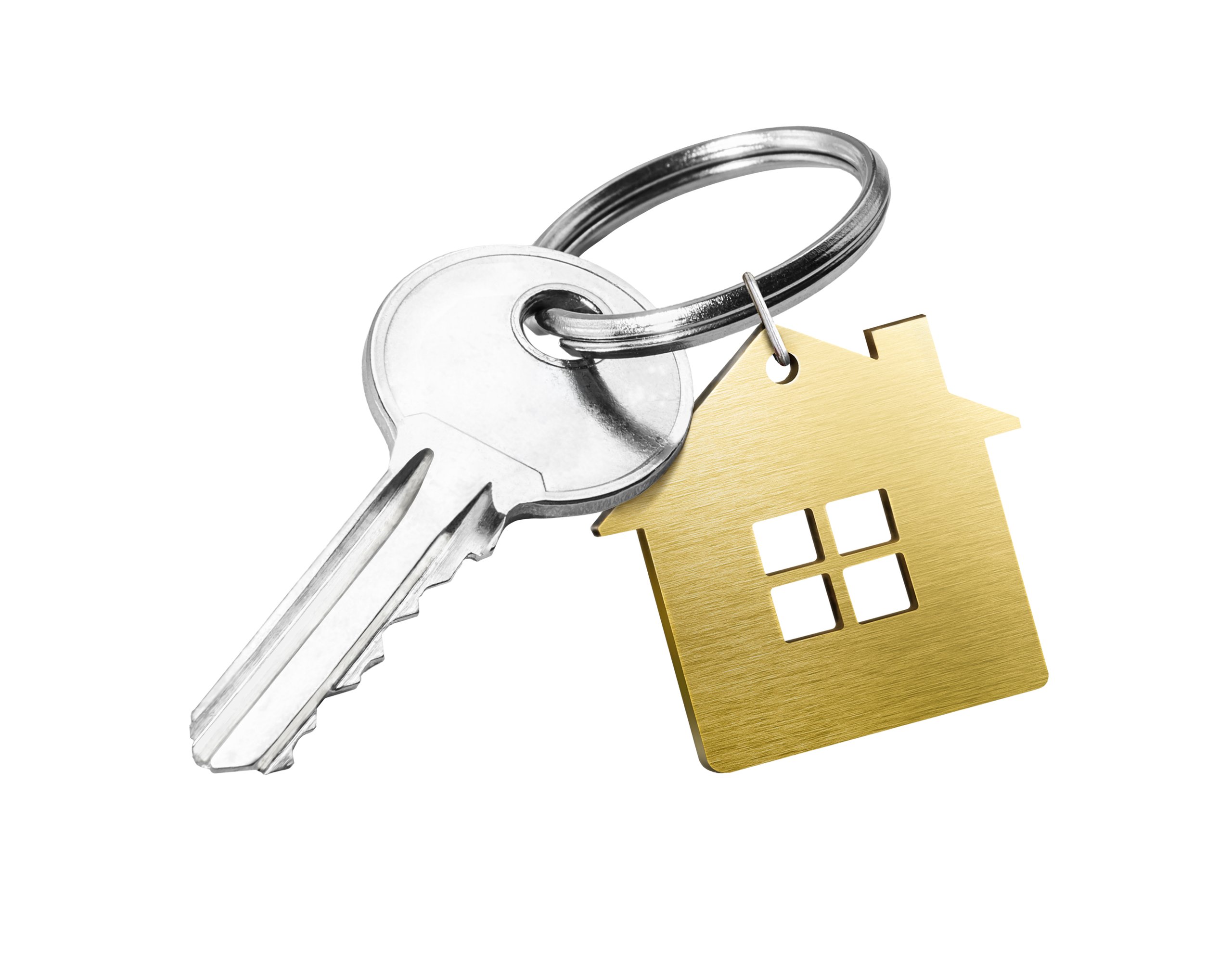 House key representing real estate market