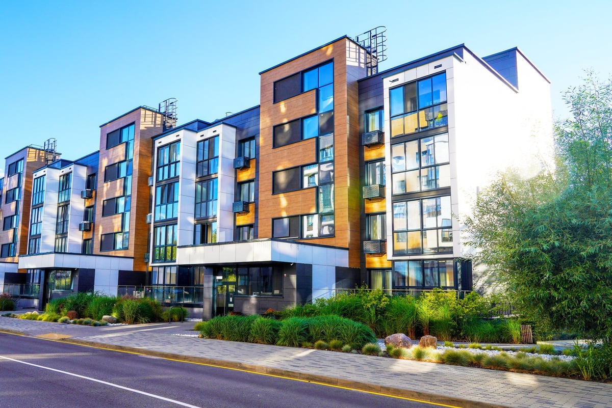 Modern multi-family apartment building
