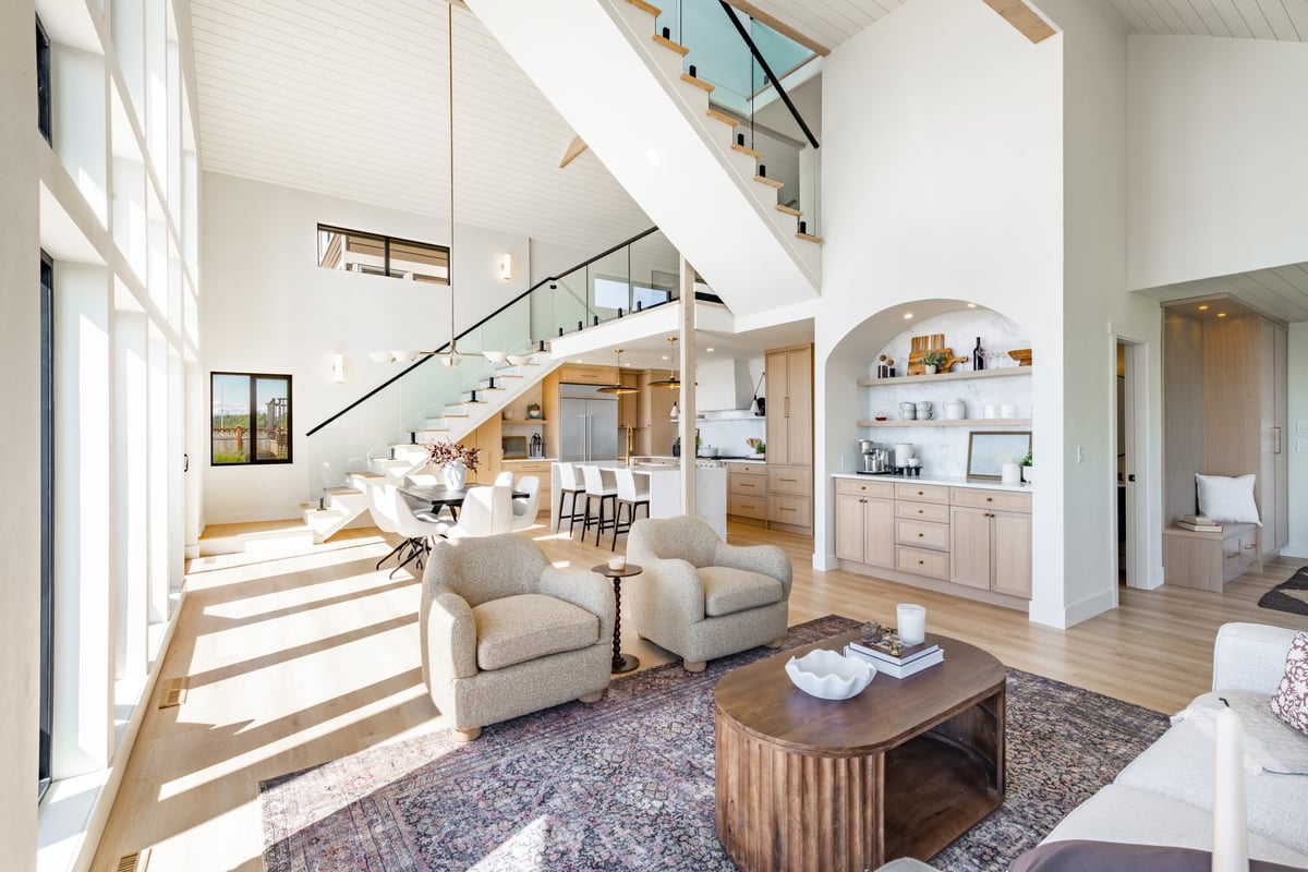 Beautifully staged luxury home interior